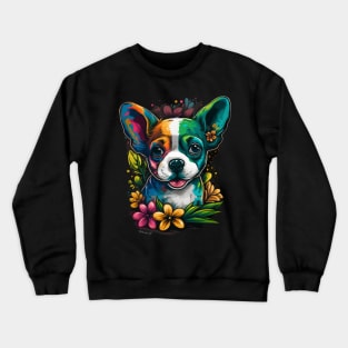 Colorful puppy Dog design #1 Crewneck Sweatshirt